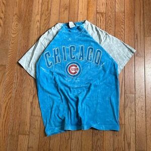 Vintage Chicago Cubs Liquid‎ Blue Shirt